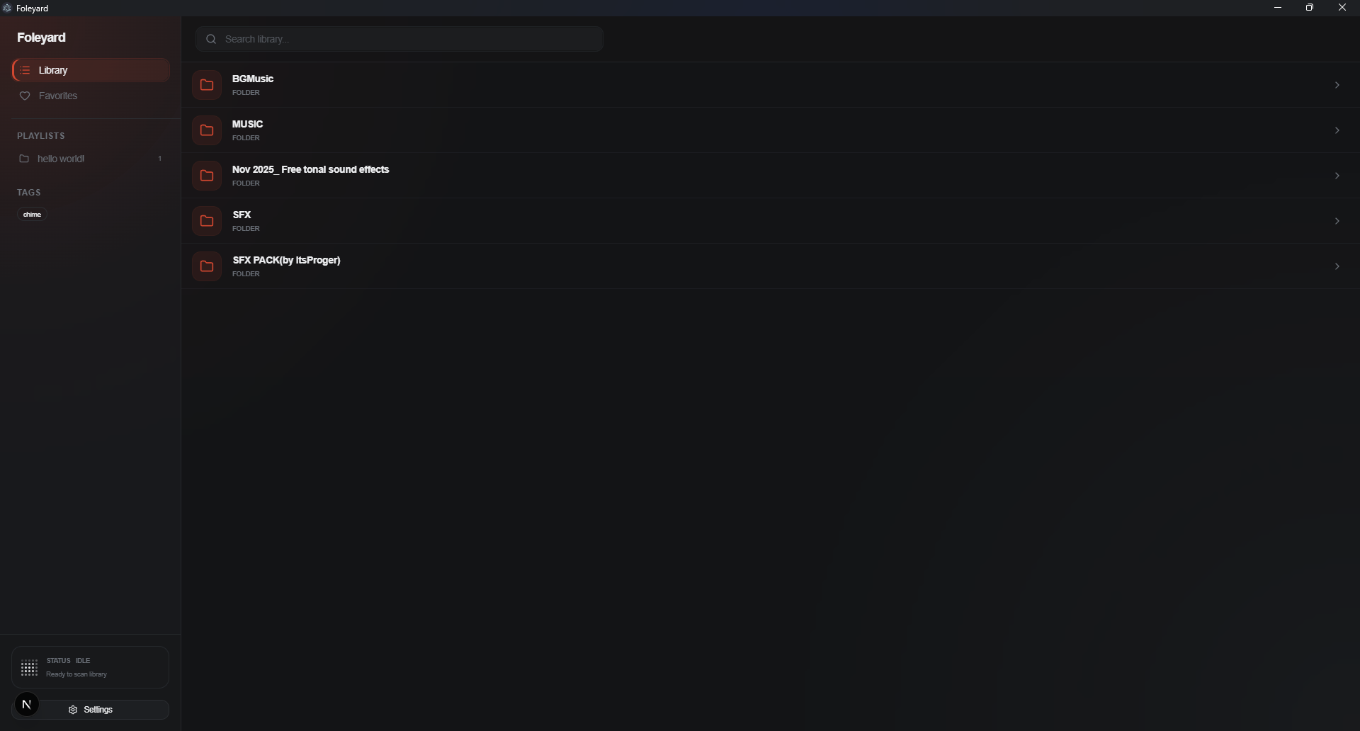 Foleyard interface preview